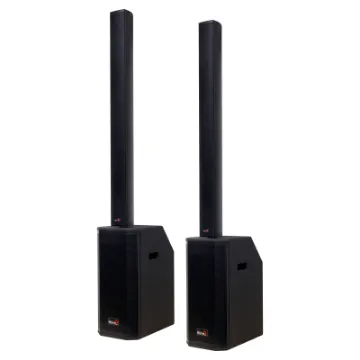 This 1200W PA column speaker system is a plug and play active speaker system ideal for small live shows, small parties, bands, musicians or anywhere foreground sound reinforcement is required.