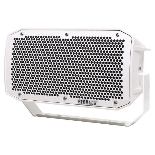 This all weather long throw PA speaker features a two-way driver, including 5.25-inch woofer and 1-inch tweeter for PA sound projection.