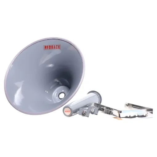 Reflex horn speakers are ideally suited for open air paging applications where speech clarity is of prime importance.
