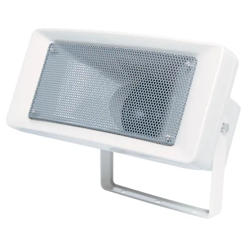 A high performance weatherproof music horn for use in installations requiring a high output speaker for BGM programming and paging playback.