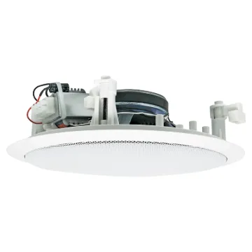 The C 2115 is a 200mm (8") high power paper cone speaker fitted with a 15W 100V line transformer. These stylish, high performance, architecturally unobtrusive speaker/grill combinations can be painted to match decor. Super easy to install with a ''Flip-Lock'' mounting system.