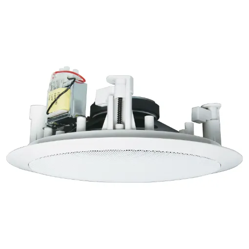 The C 2123 is a 165mm (6.5&quot) dual cone speaker with a 5W transformer. These stylish, high performance, architecturally unobtrusive speaker/grill combinations can be painted to match decor. Super easy to install with a 'Flip-Lock' mounting system. Typical