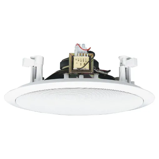 The C 2125 is a 200mm (8&quot) dual cone speaker fitted with a 5W transformer. These stylish, high performance, architecturally unobtrusive speaker/grill combinations can be painted to match decor. Super easy to install with a 'Flip-Lock' mounting system. Typ
