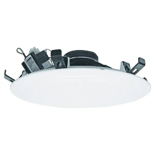 Super fast installation & excellent speech intelligibility. Redback &quotOne-Shot&quot speaker units install in seconds. They simply snap fit to any 10-13mm thickness ceiling by means of the integral pressure clips. The labour cost savings fo