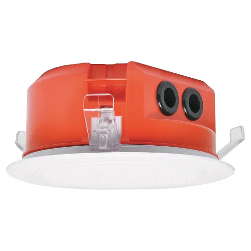 Version of C 2160 with rubber grommets instead of cable glands. Designed to meet AS ISO7240.24:2018. A lower profile version of the C 2170. At only 65mm overall height, these models are ideal for low profile ceiling spaces.