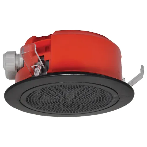 Designed to meet AS ISO7240.24:2018. A lower profile version of the C 2171. At only 65mm overall height, these models are ideal for low profile ceiling spaces.  It features flame retardent housing material, sealed cable gland entries and a tuned PA driver to suit the new approval requirements.