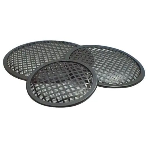 200mm (8&ampquot) Add some class to your speaker cabinets with this professional series of mesh grilles.  Sturdy steel construction features plastic surround and open grid appearance. Suitable for sound reinforcement enclosures, DJ speakers, car audio subwoofer b