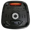 This Bluetooth party speaker and wireless mic PA system has been designed for outdoor or indoor entertaining with colour LED lighting for added party atmosphere.