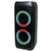 This Bluetooth party speaker and wireless mic PA system has been designed for outdoor or indoor entertaining with colour LED lighting for added party atmosphere.
