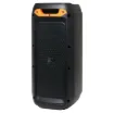 This Bluetooth party speaker and wireless mic PA system has been designed for outdoor or indoor entertaining with colour LED lighting for added party atmosphere.