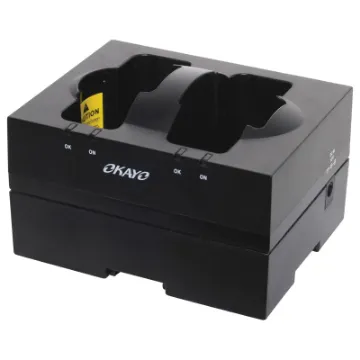 A dual charging dock suitable for use with both the C 8810 and C 8812 tour guide system units.