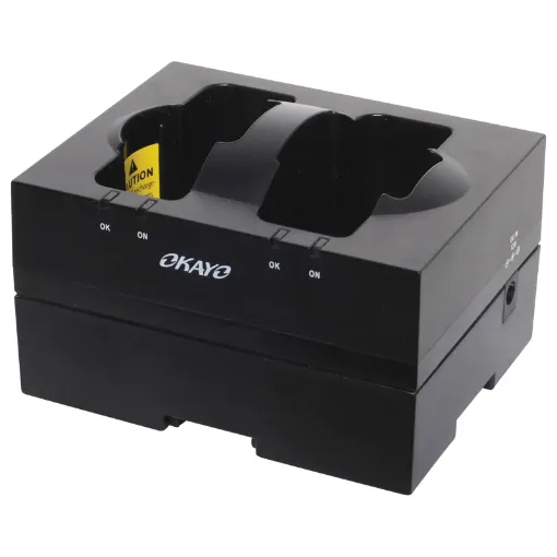 A dual charging dock suitable for use with both the C 8810 and C 8812 tour guide system units.