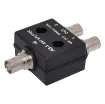 This splitter can be used to split a reception signal into two outgoing signals (one input to two output) or combine two reception signals into one outgoing signal (two input to one output).