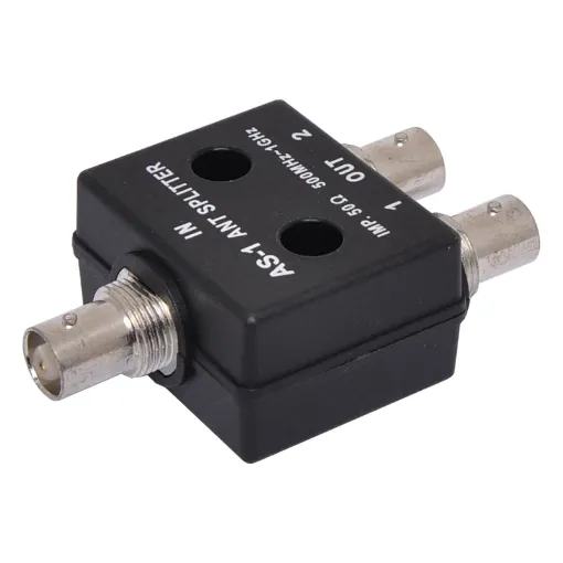 This splitter can be used to split a reception signal into two outgoing signals (one input to two output) or combine two reception signals into one outgoing signal (two input to one output).