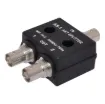 This splitter can be used to split a reception signal into two outgoing signals (one input to two output) or combine two reception signals into one outgoing signal (two input to one output).