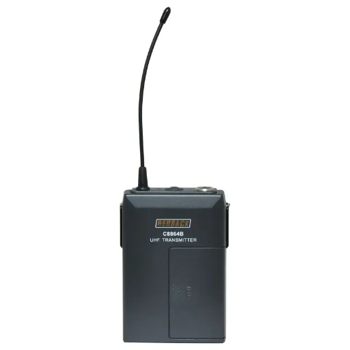 Suits C 8860B receiver (520-550MHz)
Beltpack Transmitter: 
- Compact & lightweight 
- Fitted with 3 pin mini XLR microphone
- On / Off / Mute switch 
- Gain control 
- Switchable impedance between mic & instrument pickup 
- Requires 2 x AA batteries (either alkaline or recharge