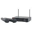 For systems requiring the freedom of two independent wireless microphones at an economical price. The sturdy 1/2 rack mount cabinet is fitted with 2 channel fixed frequency wireless receiver.