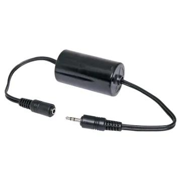 A very handy 2 channel inline transformer coupler enabling the interconnection of audio modules without introducing hum and buzz, etc. 
uses stereo 3.5mm connections