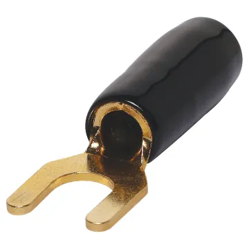 8G fork terminal with gold plated finish.