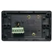 This 5 Pin XLR wall plate is fitted with a clip for holding supermarket style microphones (C0325 & C0326).
