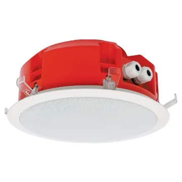 CF2238 is a ceiling mount speaker certified to the AS ISO7240.24 standard for fire & evacuation announcements in buildings. White metal grille finish.