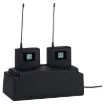 A dual charging dock suitable for use with CL8892D and CL8893D USB C rechargeable microphone transmitters.