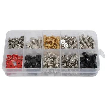 A handy set of hardware to suit most computer equipment including hard drive screws, standoffs, case & fan screws. Includes case. 228pcs.