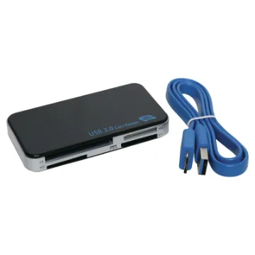 This handy USB card reader allows data exchange directly from memory card to memory card with super speeds of 5Gbits and supports all popular Windows, Mac and Linux systems. 