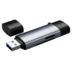 Make transferring content to your devices even easier with this USB 2 in 1 Card Reader. The card reader is driverless and plug & play, makes for easy installation and no driver software is needed.
