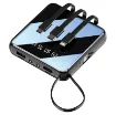 Charge any device, anywhere.  This high capacity 12000mAh battery bank has charging cables in-built for USB C, Micro USB and Apple Lightning equipped devices. It even includes the recharging cable!