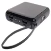 Charge any device, anywhere.  This high capacity 12000mAh battery bank has charging cables in-built for USB C, Micro USB and Apple Lightning equipped devices. It even includes the recharging cable!