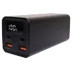 This 20,000mAh battery bank offers high output Power Delivery (PD) allowing users the ablity to charge a range of devices. It features an aluminium casing with power capacity LCD readout. Dual USB type A outputs as well as dual USB C PD outputs.