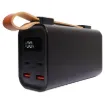This 30,000mAh battery bank offers high output Power Delivery (PD) allowing users the ablity to charge a range of devices. It features an aluminium casing with power capacity LCD readout. Dual USB type A outputs as well as dual USB C PD outputs.