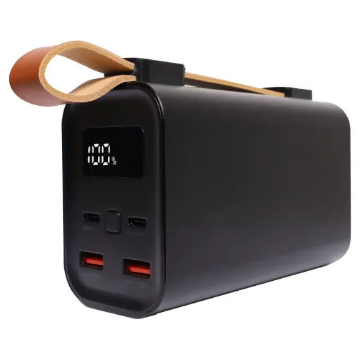 This 30,000mAh battery bank offers high output Power Delivery (PD) allowing users the ablity to charge a range of devices. It features an aluminium casing with power capacity LCD readout. Dual USB type A outputs as well as dual USB C PD outputs.