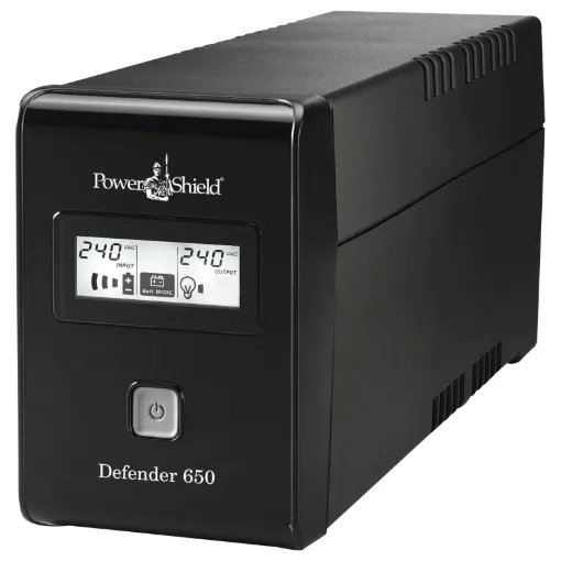 The Powershield Defender PSD 650VA Uninterruptible Power Supply (UPS) is designed to support multiple computers and peripherals, networked PC''s and point of sale systems.