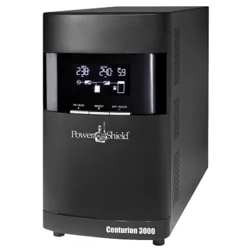 For critical loads the PowerShield PSCE3000 Centurion offers the best protection against all potential power disruptions and anomalies. This UPS takes the mains power in AC, converts it to DC and then converts the DC back to AC to feed your equipment.
