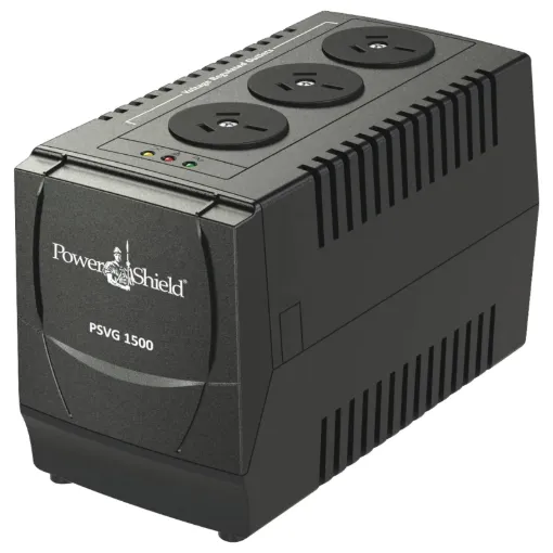The PowerShield VoltGuard AVR automatically maintains a constant voltage level to protect sensitive electronics from brownouts and over voltages.