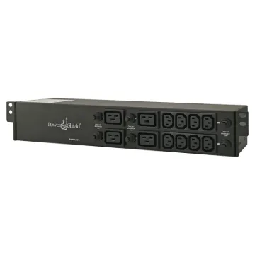 RackMount PDU connects 10A/15A devices through IEC distribution outlet sockets.