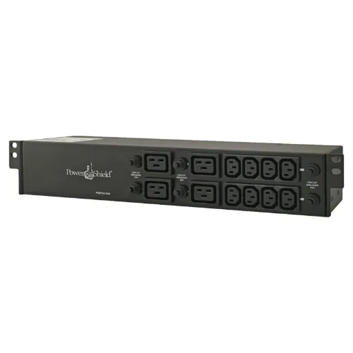 RackMount PDU connects 10A/15A devices through IEC distribution outlet sockets.