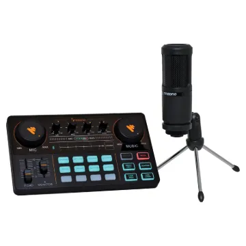 The Caster Lite package is a podcast production studio designed to work with smartphones, tablets and computers. It is plug-and-play on iOS, Android, Windows and MacOS with no additional drivers required.