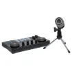 The Caster Lite package is a podcast production studio designed to work with smartphones, tablets and computers. It is plug-and-play on iOS, Android, Windows and MacOS with no additional drivers required.