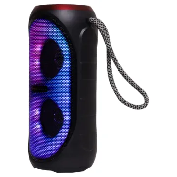 This True Wireless Stereo (TWS) equipped bluetooth speaker provides tunes where ever you travel. It features dual 2” full range drivers and bottom mount bass driver for a full rich sound. FM tuner inbuilt.