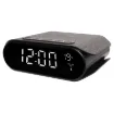 A stylish bedside or desktop radio alarm clock with in-built 15W wireless charging for your phone.