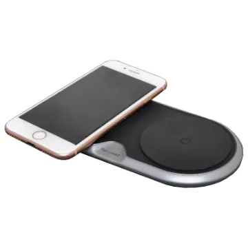 Say goodbye to charging cables! Got two phones with wireless charging. This handy USB charging pad will charge both devices at once.