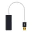 Converts a USB3.0 port into an RJ45 ethernet port for network connection.