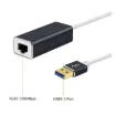 Converts a USB3.0 port into an RJ45 ethernet port for network connection.