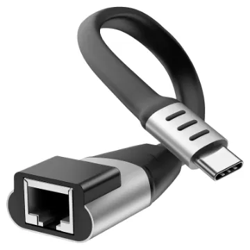 This USB 3.0 Type-C to RJ45 Gigabit Ethernet adapter allows you to connect a desktop computer to a wireless network and access high-speed Internet connection.