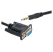 Converts 3.5mm Jack plug to a 9 pin RS232 Converter. Suits A 3082.