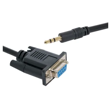 Converts 3.5mm Jack plug to a 9 pin RS232 Converter. Suits A 3082.