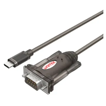 Converts USB C type plug to a DB9 RS-232 serial plug. Suits most operating systems. 1.5m lead. Supports Windows and Mac OS.